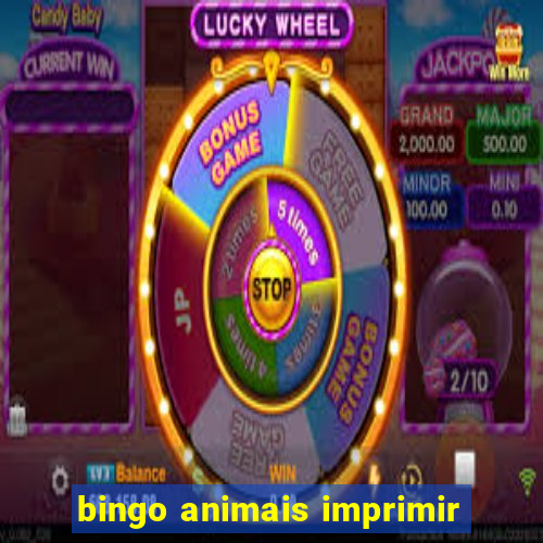 bingo animais imprimir