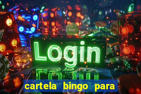 cartela bingo para cha de cozinha imprimir gratis