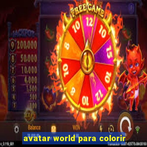 avatar world para colorir