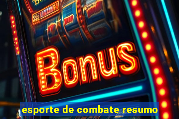 esporte de combate resumo