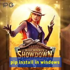 pip install in windows