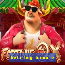 beta hcg baixo e gravidez evoluiu