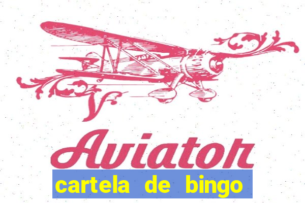 cartela de bingo pra imprimir