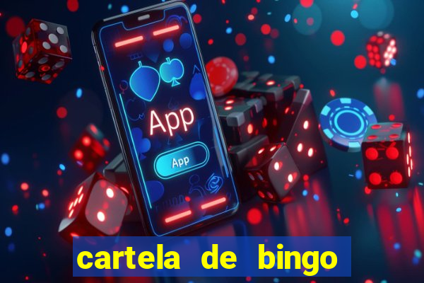 cartela de bingo pra imprimir