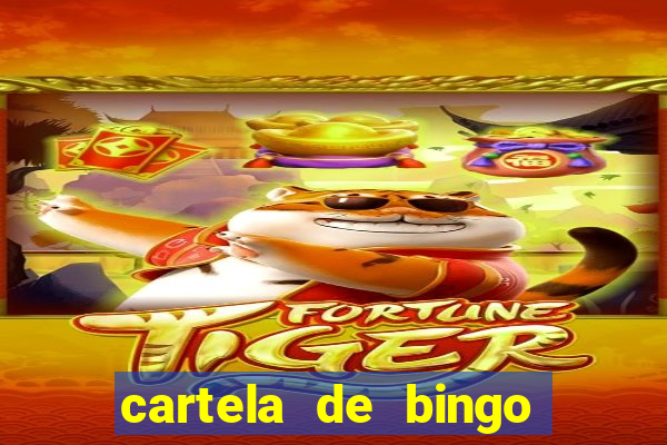 cartela de bingo pra imprimir