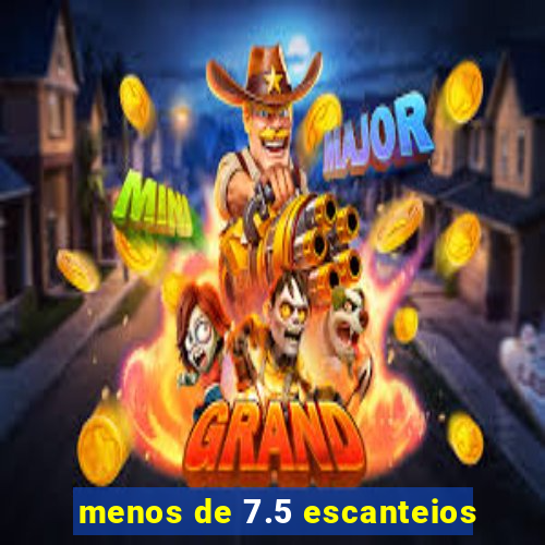 menos de 7.5 escanteios