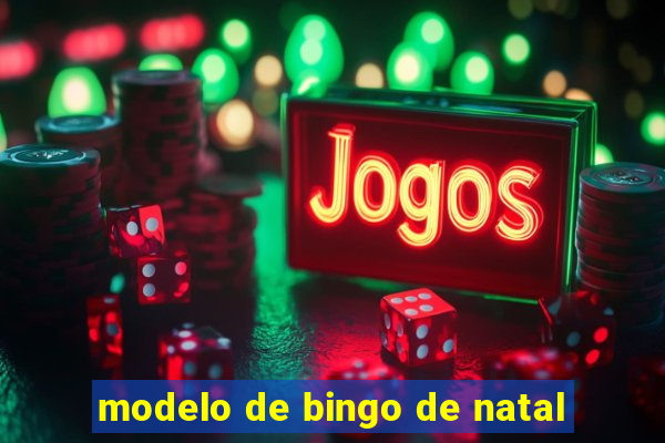 modelo de bingo de natal