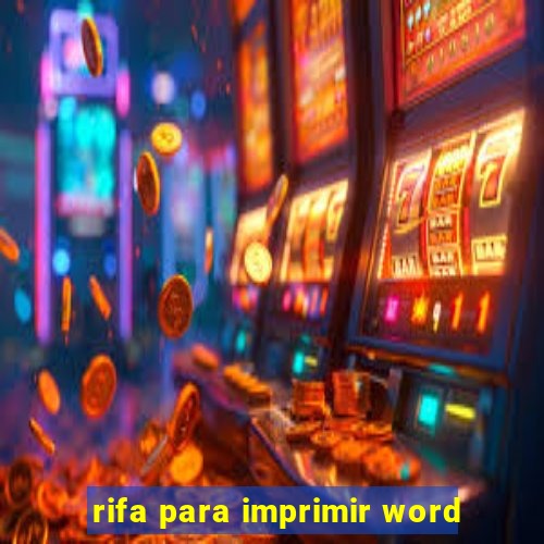 rifa para imprimir word