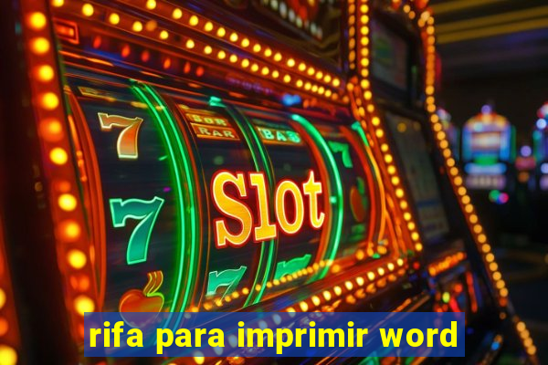 rifa para imprimir word