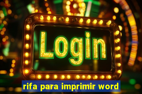 rifa para imprimir word