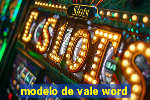 modelo de vale word