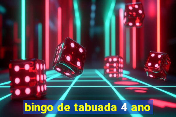 bingo de tabuada 4 ano