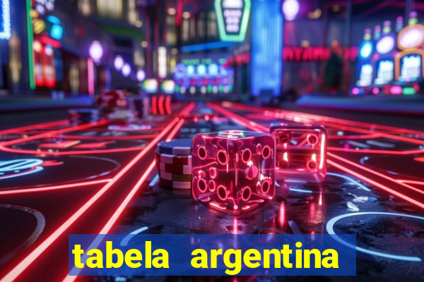 tabela argentina torneo betano