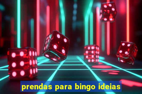 prendas para bingo ideias