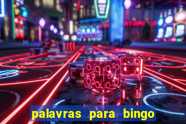 palavras para bingo cha de bebe