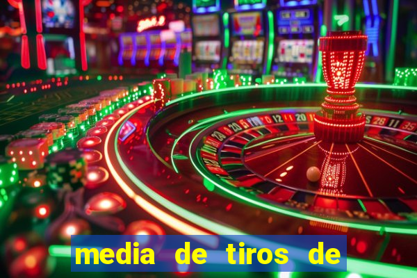 media de tiros de meta por jogo