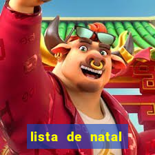 lista de natal para imprimir