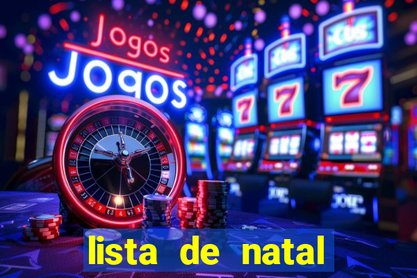 lista de natal para imprimir