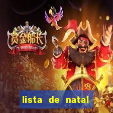 lista de natal para imprimir