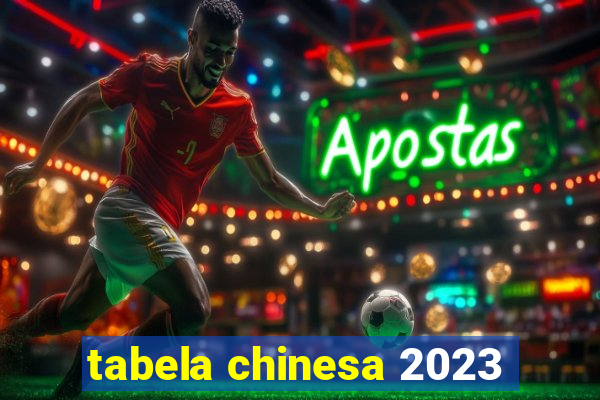 tabela chinesa 2023