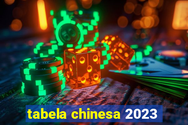 tabela chinesa 2023