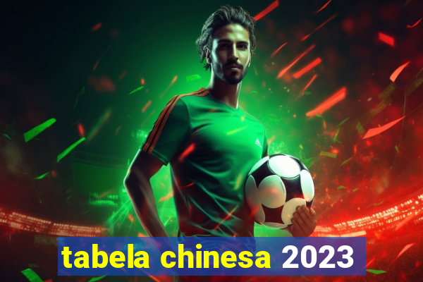 tabela chinesa 2023