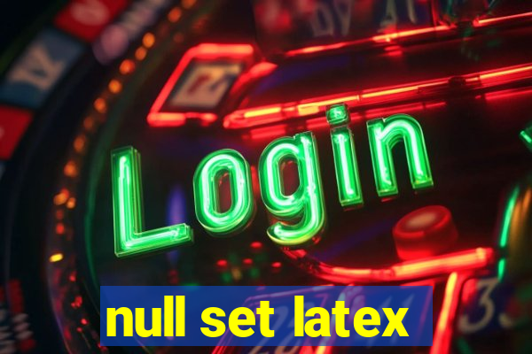 null set latex