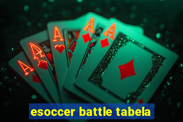 esoccer battle tabela