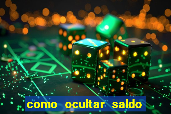 como ocultar saldo na betfair