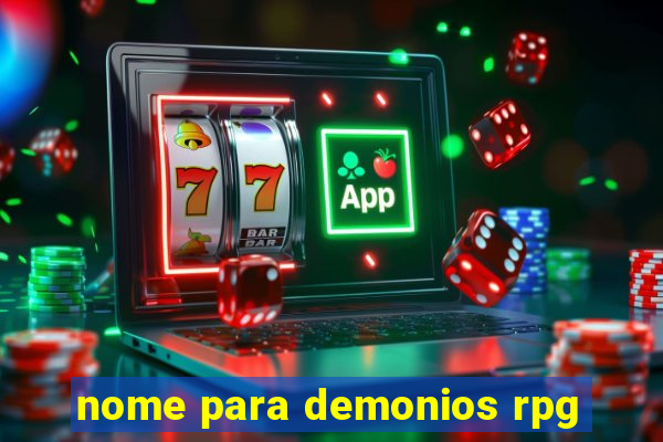 nome para demonios rpg