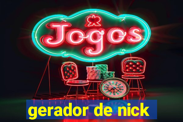 gerador de nick