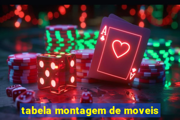 tabela montagem de moveis