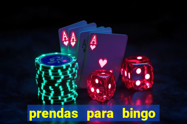 prendas para bingo de natal