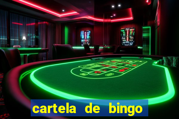 cartela de bingo cha de panela