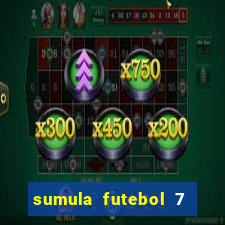 sumula futebol 7 society excel