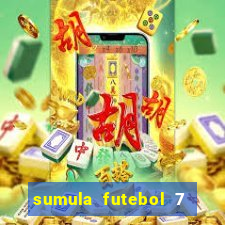 sumula futebol 7 society excel