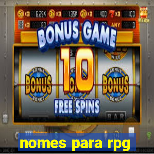 nomes para rpg