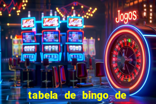 tabela de bingo de 1 a 100