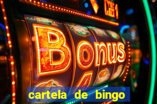 cartela de bingo cha de bebe