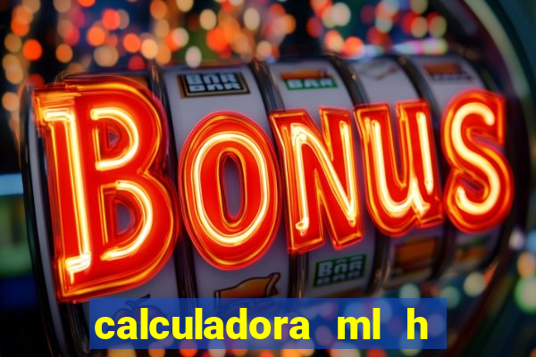 calculadora ml h para mcg kg min