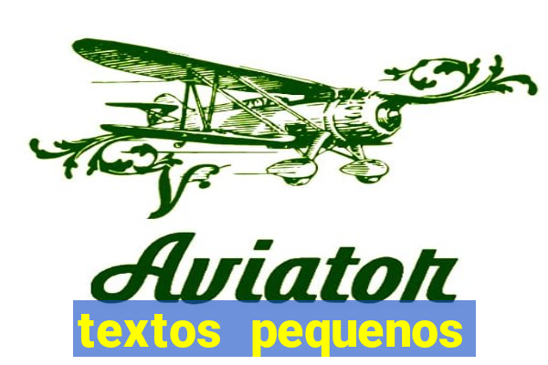 textos pequenos para alfabetizar