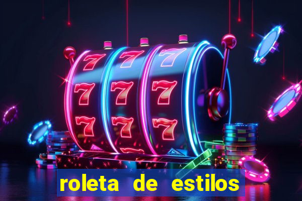 roleta de estilos de roupas